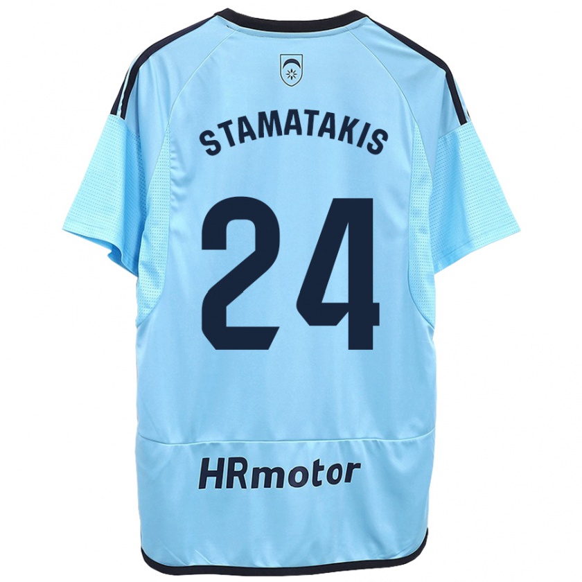 Kandiny Niño Camiseta Dimitrios Stamatakis #24 Azul 2ª Equipación 2023/24 La Camisa Chile