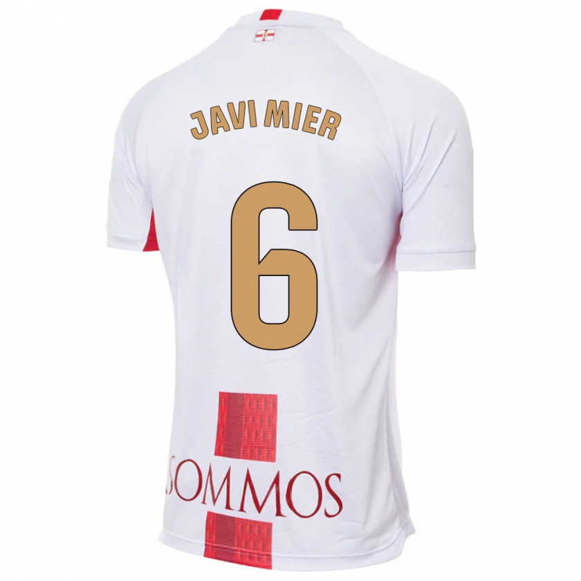 Kandiny Niño Camiseta Javi Mier #6 Blanco 2ª Equipación 2023/24 La Camisa Chile