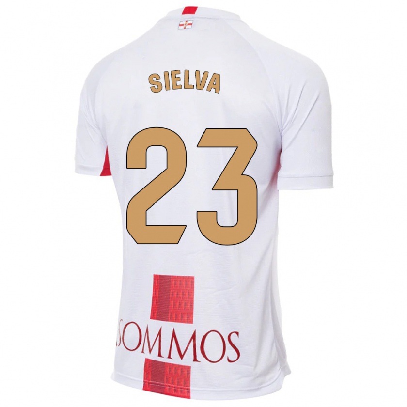 Kandiny Niño Camiseta Óscar Sielva #23 Blanco 2ª Equipación 2023/24 La Camisa Chile