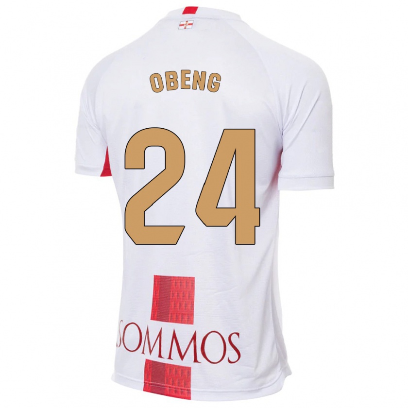 Kandiny Niño Camiseta Samuel Obeng #24 Blanco 2ª Equipación 2023/24 La Camisa Chile