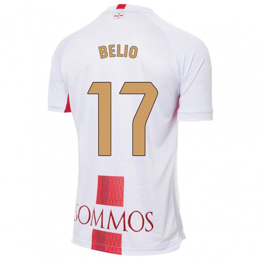 Kandiny Niño Camiseta Marta Belio #17 Blanco 2ª Equipación 2023/24 La Camisa Chile