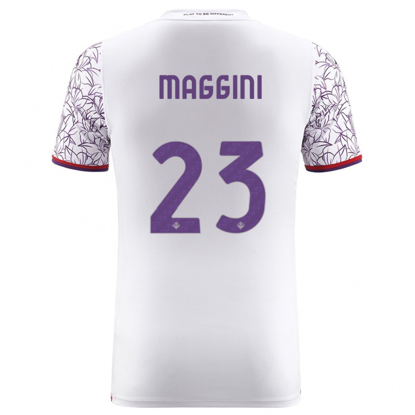 Kandiny Niño Camiseta Filippo Maggini #23 Blanco 2ª Equipación 2023/24 La Camisa Chile