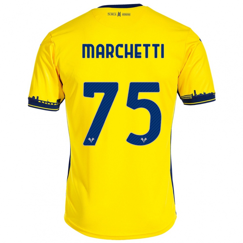 Kandiny Niño Camiseta Nicolò Marchetti #75 Amarillo 2ª Equipación 2023/24 La Camisa Chile