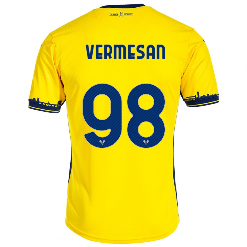 Kandiny Niño Camiseta Ioan Vermesan #98 Amarillo 2ª Equipación 2023/24 La Camisa Chile