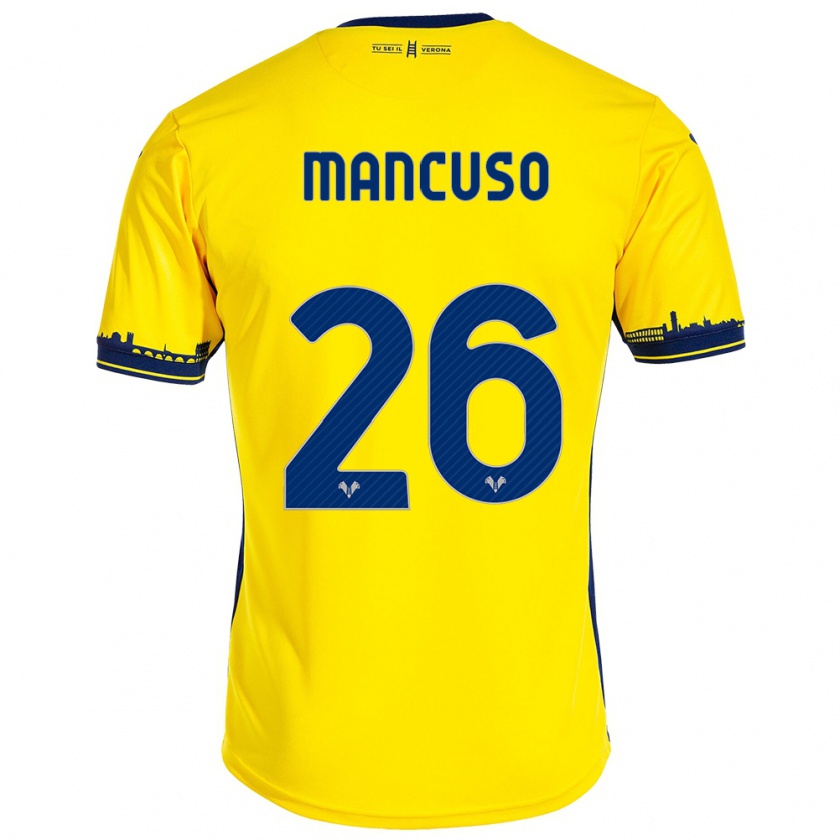 Kandiny Niño Camiseta Giulia Mancuso #26 Amarillo 2ª Equipación 2023/24 La Camisa Chile