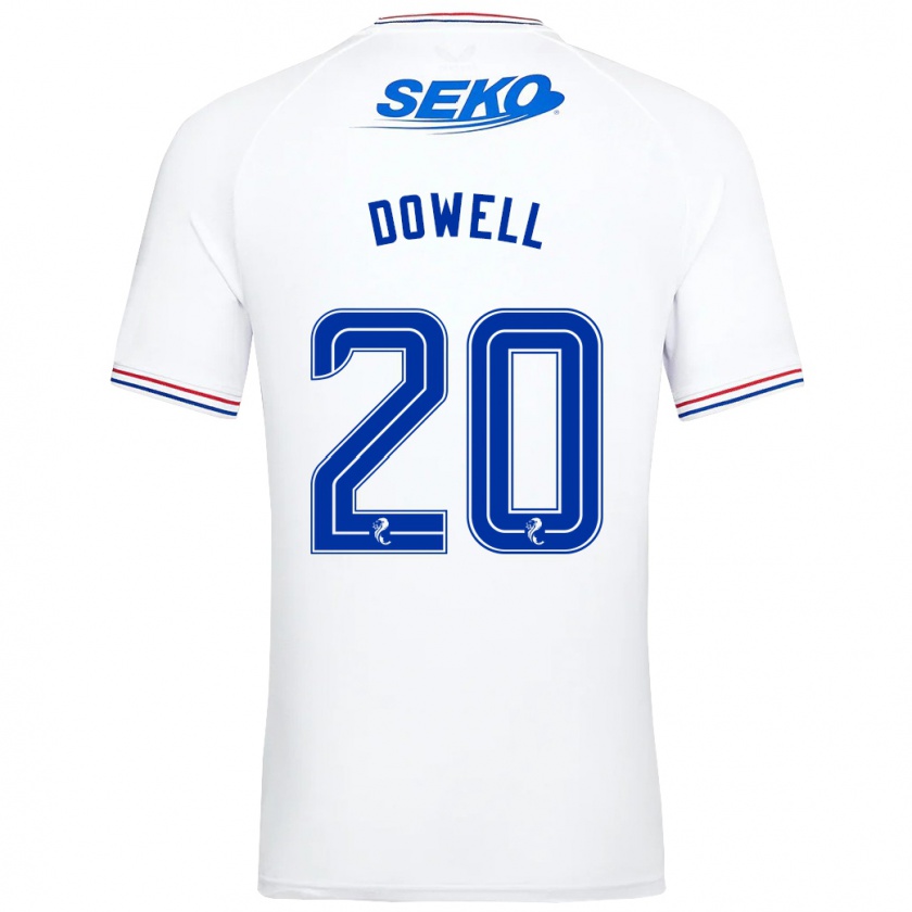 Kandiny Niño Camiseta Kieran Dowell #20 Blanco 2ª Equipación 2023/24 La Camisa Chile