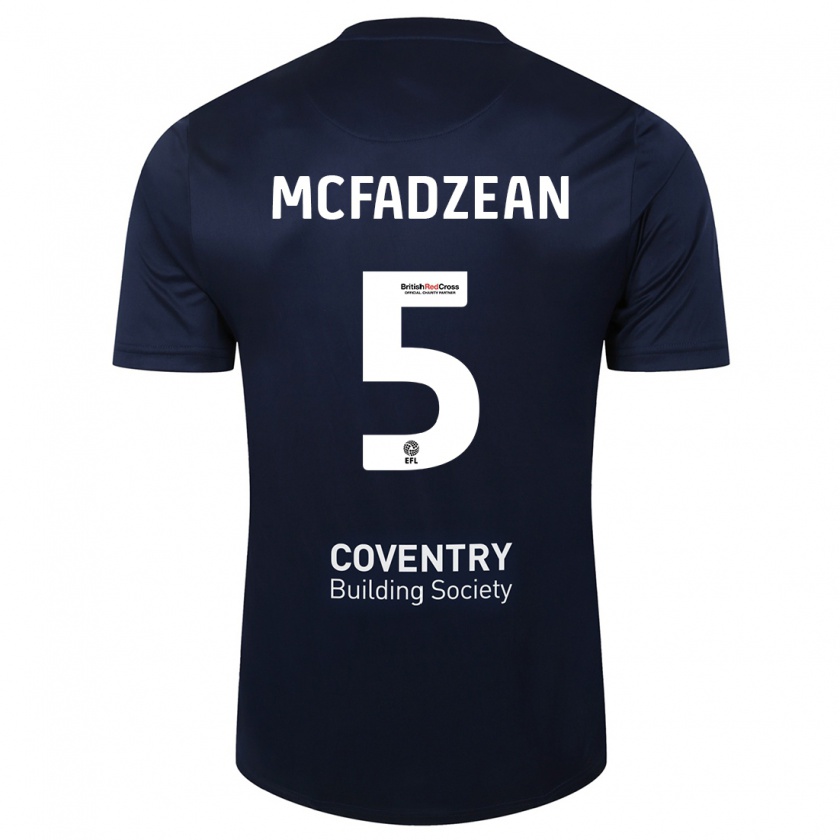 Kandiny Niño Camiseta Kyle Mcfadzean #5 Rojo Azul Marino 2ª Equipación 2023/24 La Camisa Chile