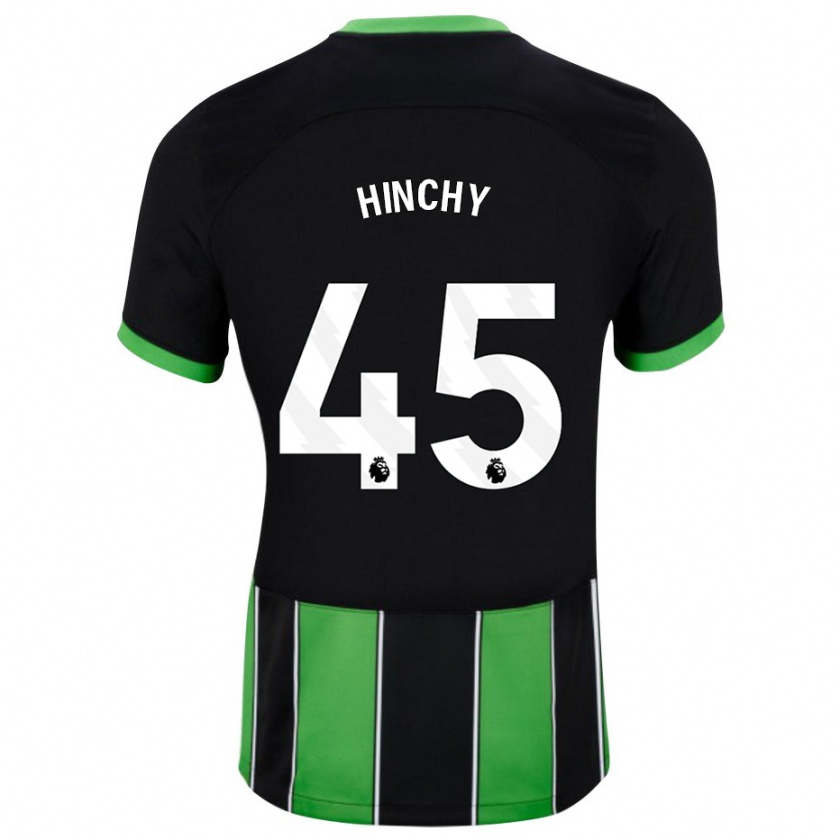 Kandiny Niño Camiseta Jack Hinchy #45 Verde Negro 2ª Equipación 2023/24 La Camisa Chile