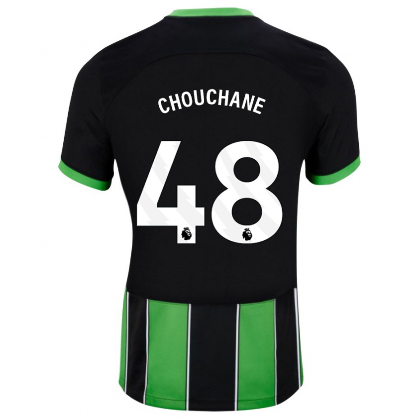 Kandiny Niño Camiseta Samy Chouchane #48 Verde Negro 2ª Equipación 2023/24 La Camisa Chile