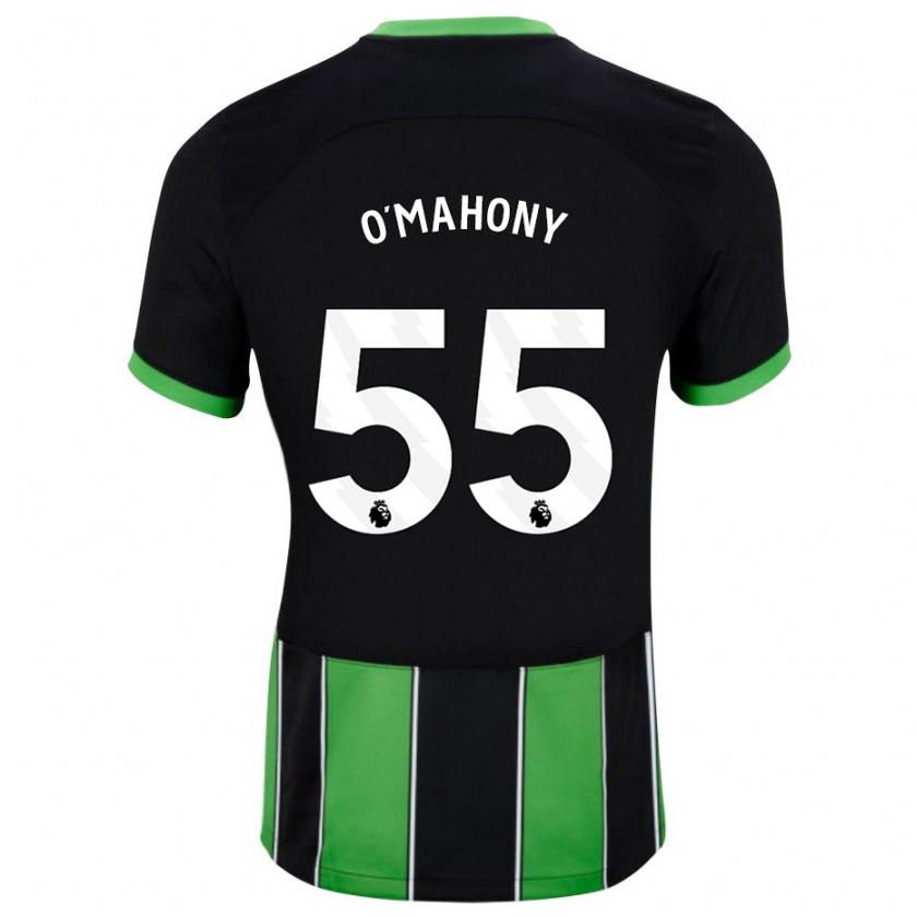 Kandiny Niño Camiseta Mark O'mahony #55 Verde Negro 2ª Equipación 2023/24 La Camisa Chile