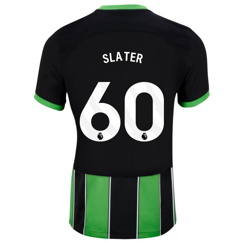 Kandiny Niño Camiseta Jacob Slater #60 Verde Negro 2ª Equipación 2023/24 La Camisa Chile