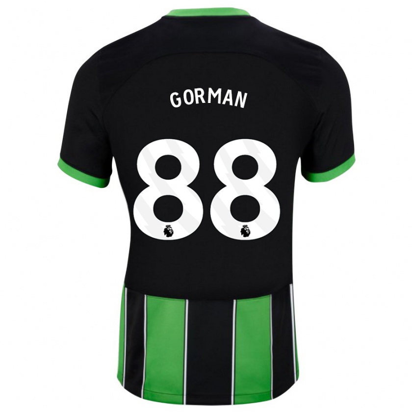 Kandiny Niño Camiseta Ronnie Gorman #88 Verde Negro 2ª Equipación 2023/24 La Camisa Chile