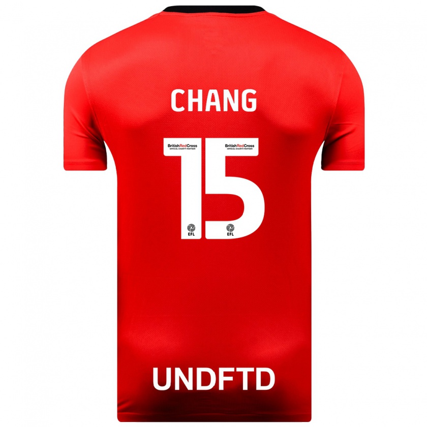 Kandiny Niño Camiseta Alfie Chang #15 Rojo 2ª Equipación 2023/24 La Camisa Chile