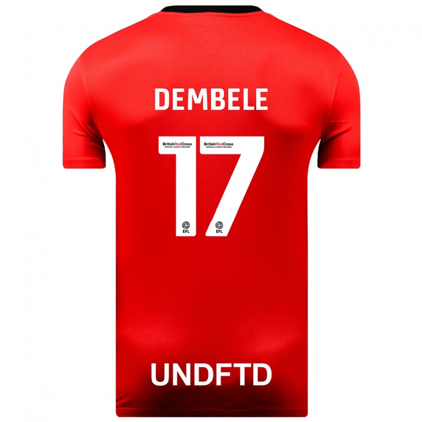 Kandiny Niño Camiseta Siriki Dembélé #17 Rojo 2ª Equipación 2023/24 La Camisa Chile