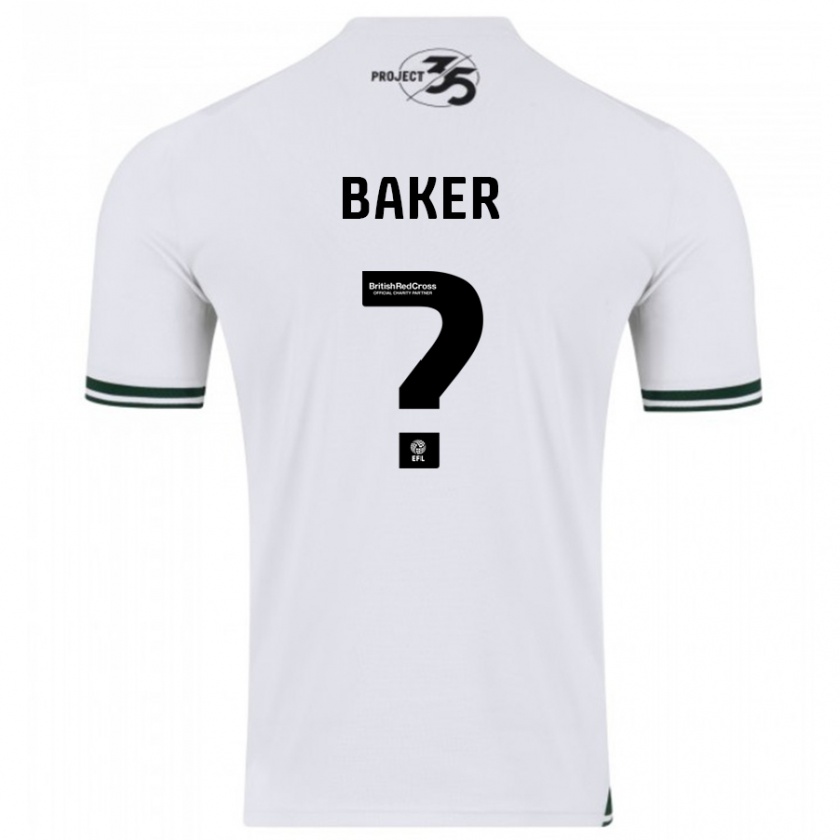 Kandiny Niño Camiseta Zak Baker #0 Blanco 2ª Equipación 2023/24 La Camisa Chile