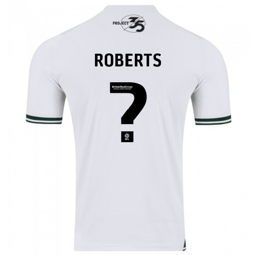 Kandiny Niño Camiseta Caleb Roberts #0 Blanco 2ª Equipación 2023/24 La Camisa Chile