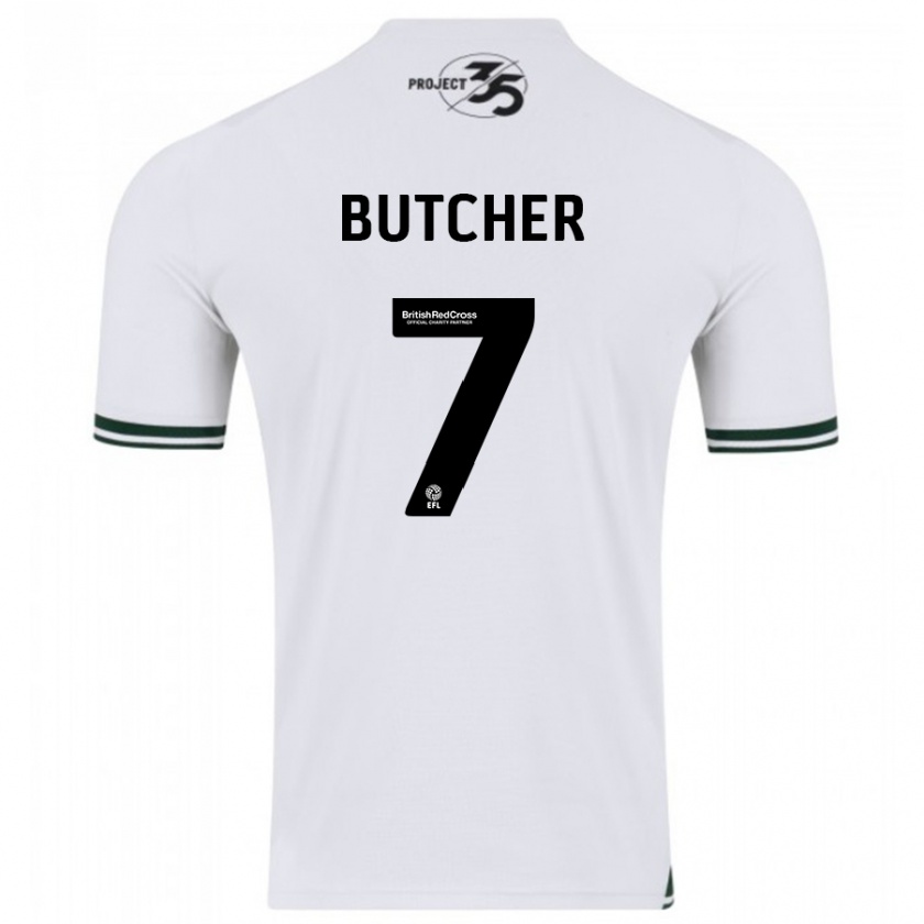 Kandiny Niño Camiseta Matt Butcher #7 Blanco 2ª Equipación 2023/24 La Camisa Chile