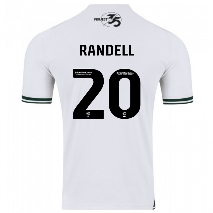 Kandiny Niño Camiseta Adam Randell #20 Blanco 2ª Equipación 2023/24 La Camisa Chile