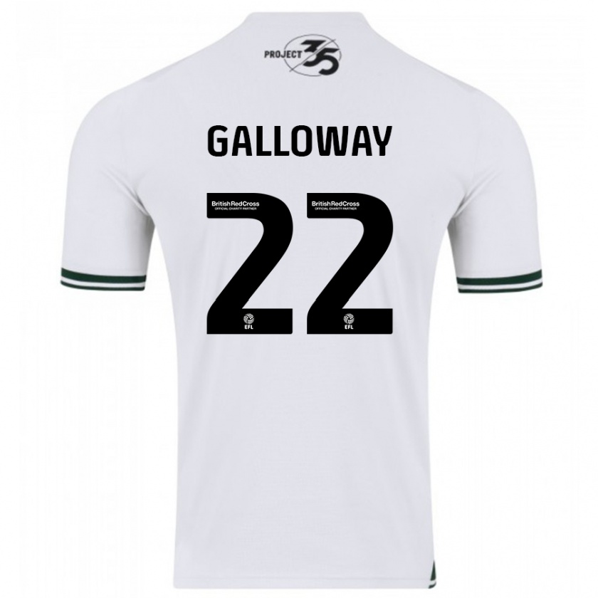 Kandiny Niño Camiseta Brendan Galloway #22 Blanco 2ª Equipación 2023/24 La Camisa Chile