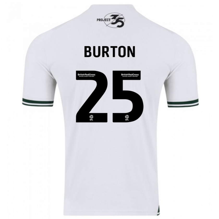 Kandiny Niño Camiseta Callum Burton #25 Blanco 2ª Equipación 2023/24 La Camisa Chile