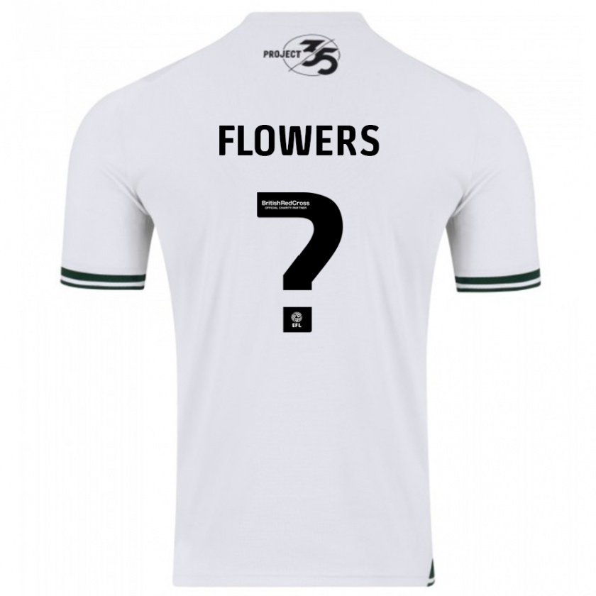 Kandiny Niño Camiseta Lewis Flowers #0 Blanco 2ª Equipación 2023/24 La Camisa Chile