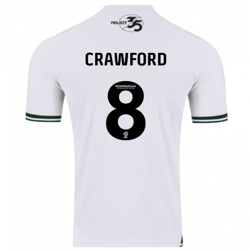 Kandiny Niño Camiseta Imy Crawford #8 Blanco 2ª Equipación 2023/24 La Camisa Chile