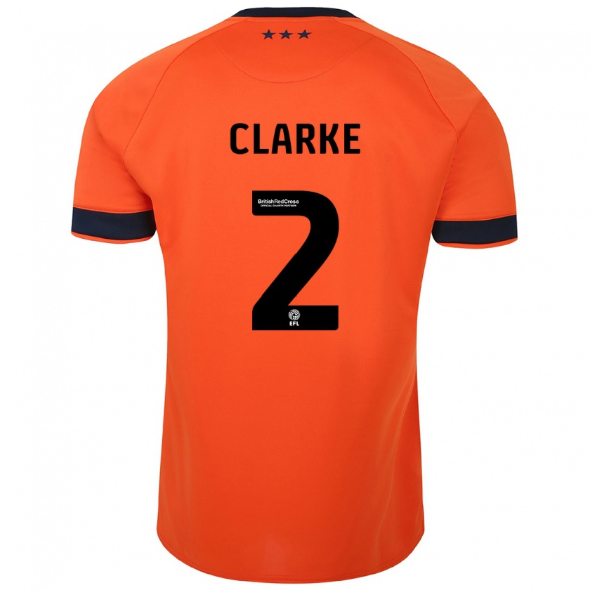 Kandiny Niño Camiseta Harry Clarke #2 Naranja 2ª Equipación 2023/24 La Camisa Chile