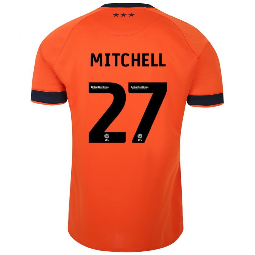 Kandiny Niño Camiseta Leah Mitchell #27 Naranja 2ª Equipación 2023/24 La Camisa Chile