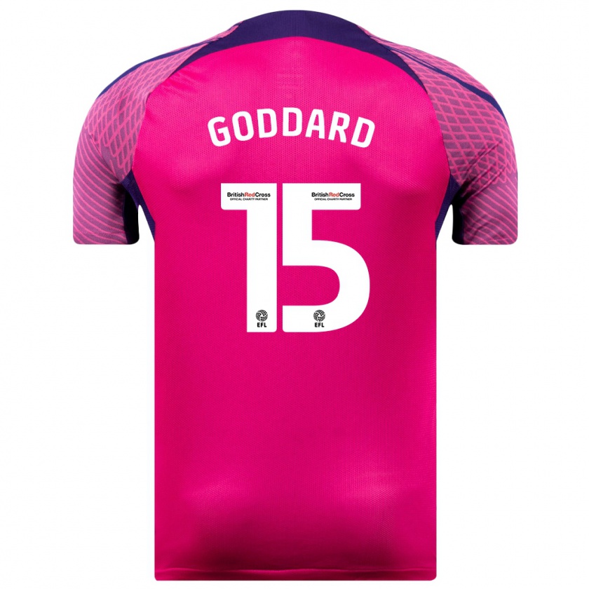 Kandiny Niño Camiseta Amy Goddard #15 Morado 2ª Equipación 2023/24 La Camisa Chile