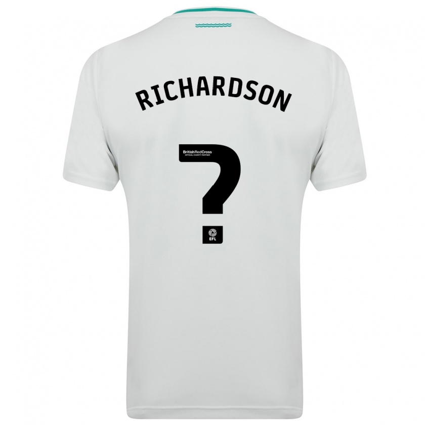 Kandiny Niño Camiseta Cale Richardson #0 Blanco 2ª Equipación 2023/24 La Camisa Chile