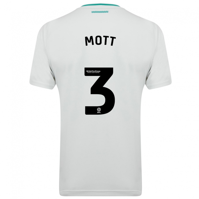 Kandiny Niño Camiseta Millicent Mott #3 Blanco 2ª Equipación 2023/24 La Camisa Chile