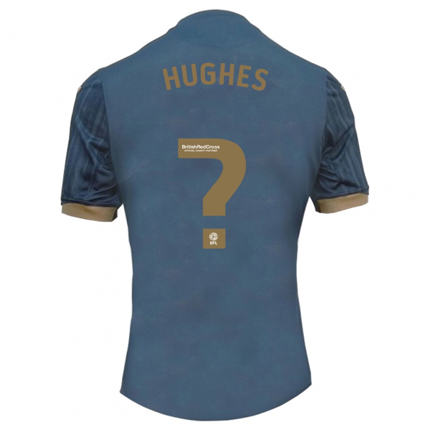 Kandiny Niño Camiseta Ben Hughes #0 Verde Azulado Oscuro 2ª Equipación 2023/24 La Camisa Chile