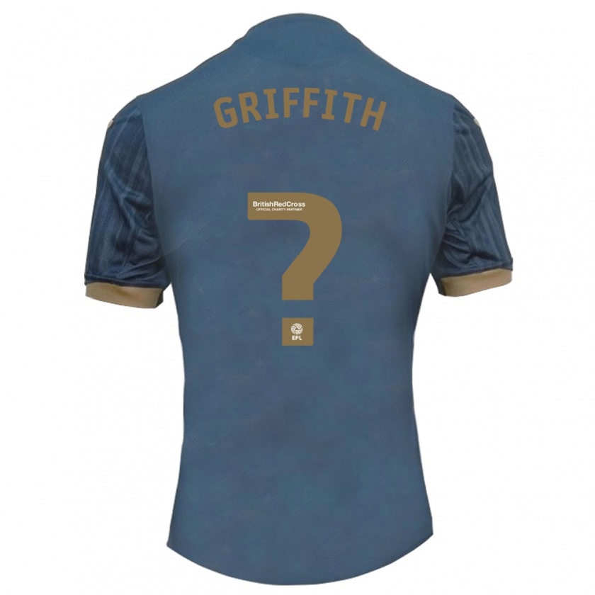 Kandiny Niño Camiseta Yori Griffith #0 Verde Azulado Oscuro 2ª Equipación 2023/24 La Camisa Chile