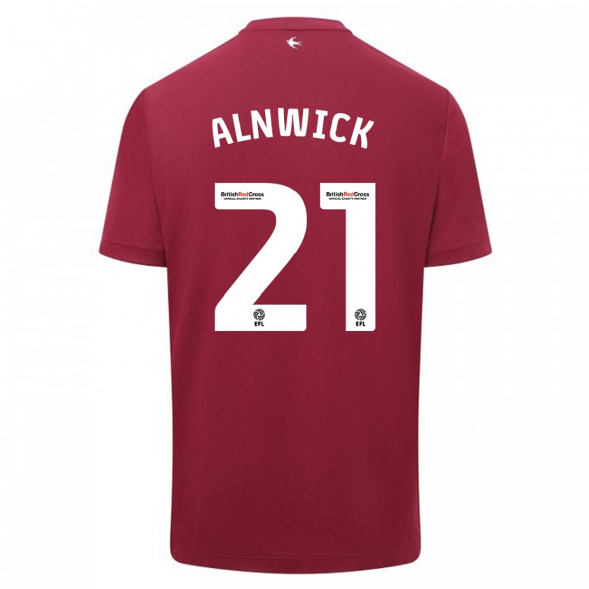 Kandiny Niño Camiseta Jak Alnwick #21 Rojo 2ª Equipación 2023/24 La Camisa Chile