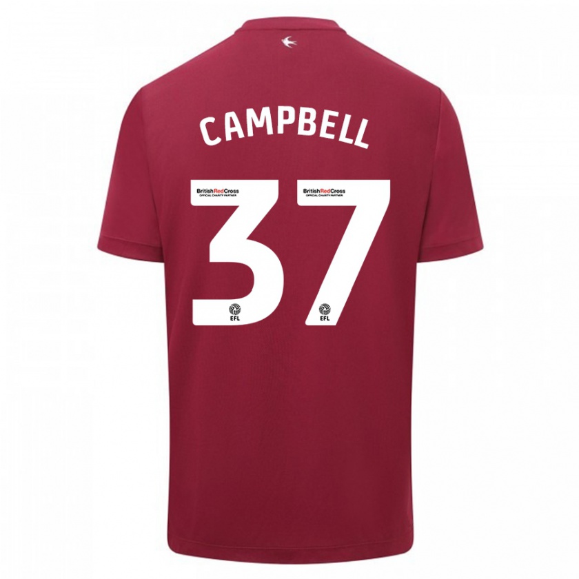 Kandiny Niño Camiseta Vontae Daley-Campbell #37 Rojo 2ª Equipación 2023/24 La Camisa Chile