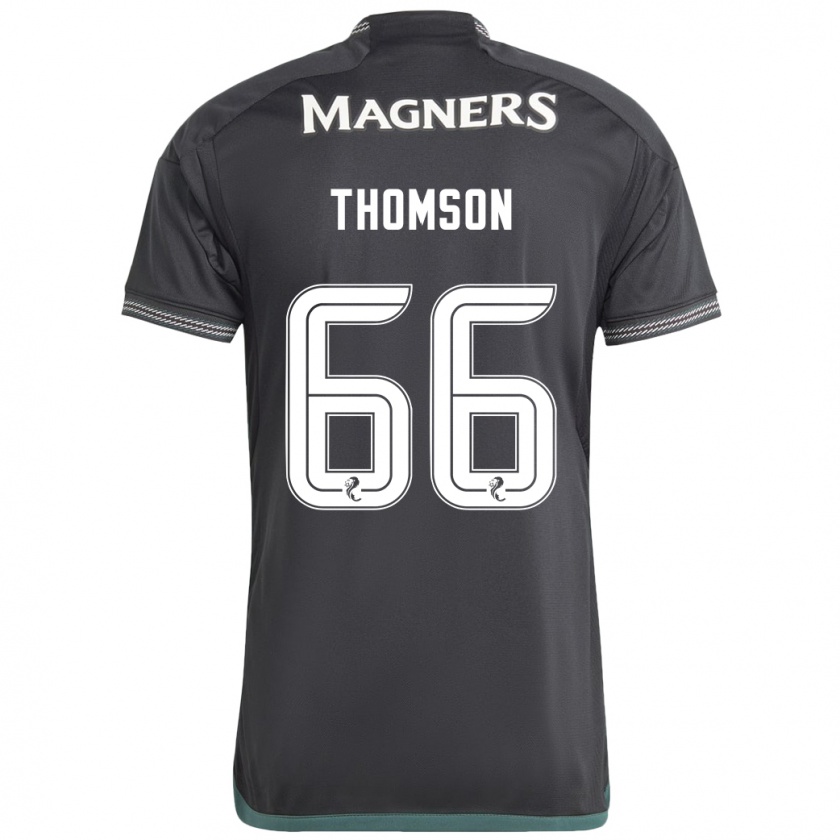 Kandiny Niño Camiseta Corey Thomson #66 Negro 2ª Equipación 2023/24 La Camisa Chile