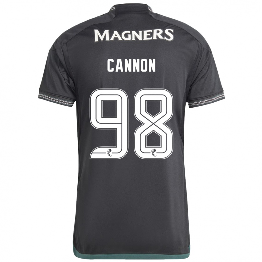 Kandiny Niño Camiseta Aidan Cannon #98 Negro 2ª Equipación 2023/24 La Camisa Chile