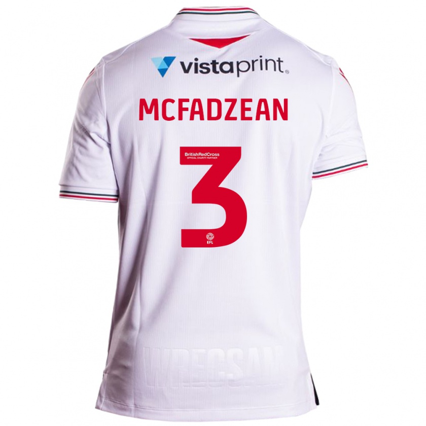 Kandiny Niño Camiseta Callum Mcfadzean #3 Blanco 2ª Equipación 2023/24 La Camisa Chile