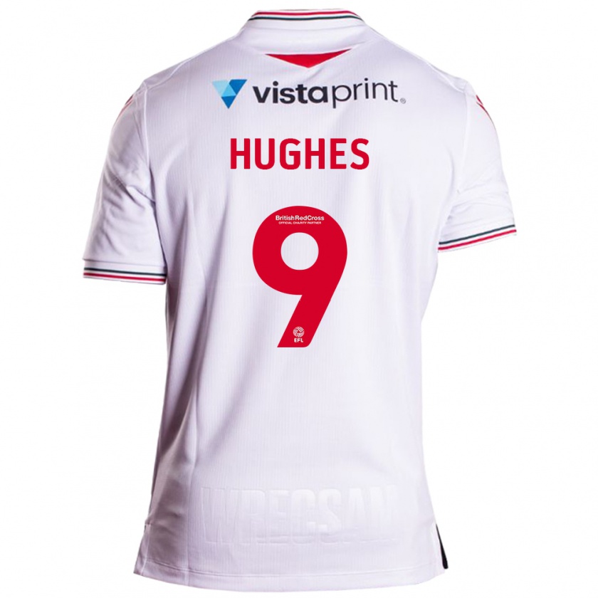 Kandiny Niño Camiseta Rosie Hughes #9 Blanco 2ª Equipación 2023/24 La Camisa Chile