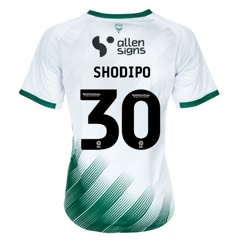 Kandiny Niño Camiseta Olamide Shodipo #30 Blanco 2ª Equipación 2023/24 La Camisa Chile