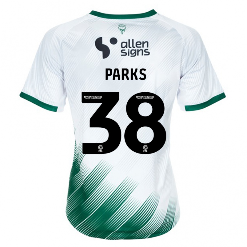 Kandiny Niño Camiseta Charlie Parks #38 Blanco 2ª Equipación 2023/24 La Camisa Chile