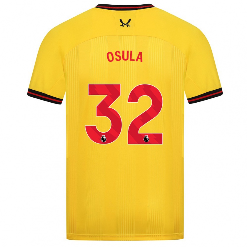 Kandiny Niño Camiseta William Osula #32 Amarillo 2ª Equipación 2023/24 La Camisa Chile