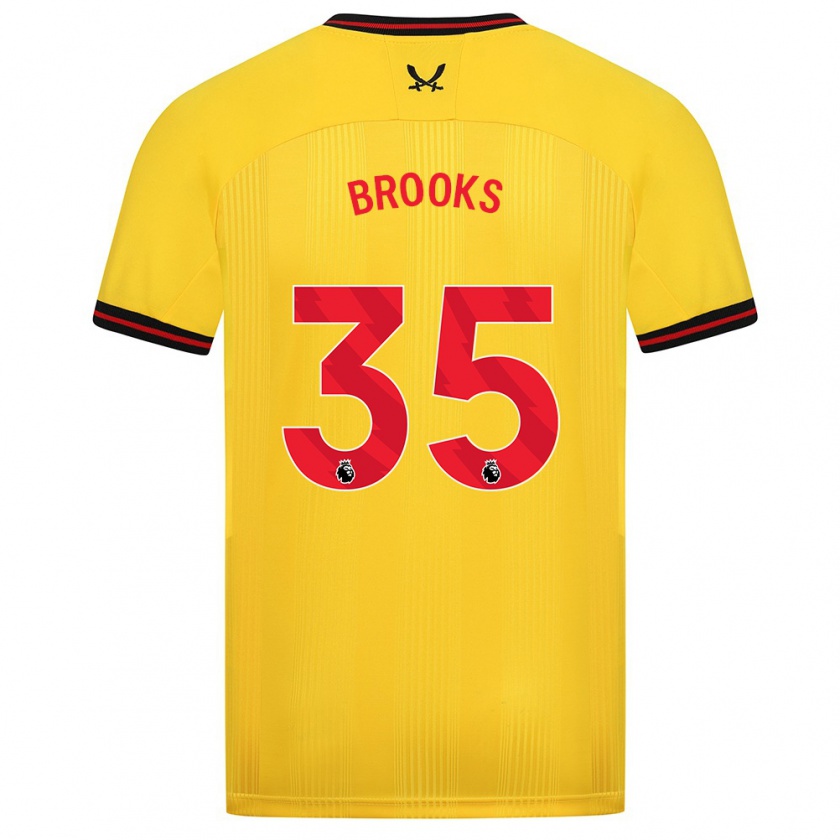 Kandiny Niño Camiseta Andre Brooks #35 Amarillo 2ª Equipación 2023/24 La Camisa Chile