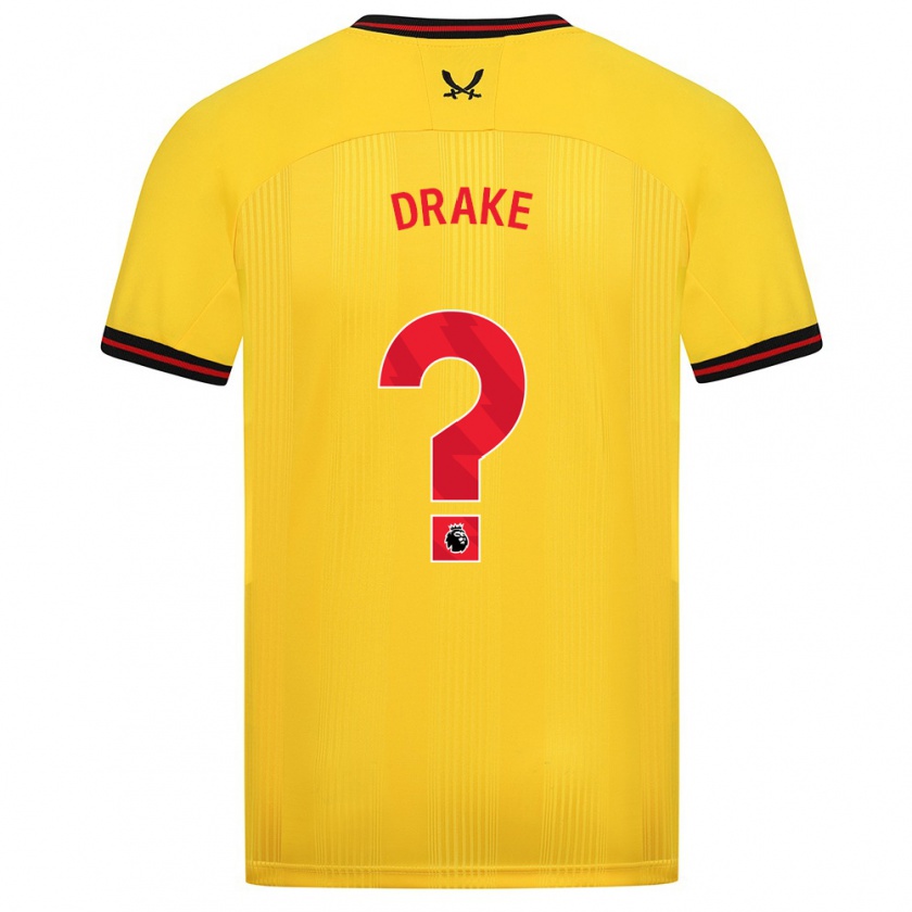 Kandiny Niño Camiseta Ben Drake #0 Amarillo 2ª Equipación 2023/24 La Camisa Chile