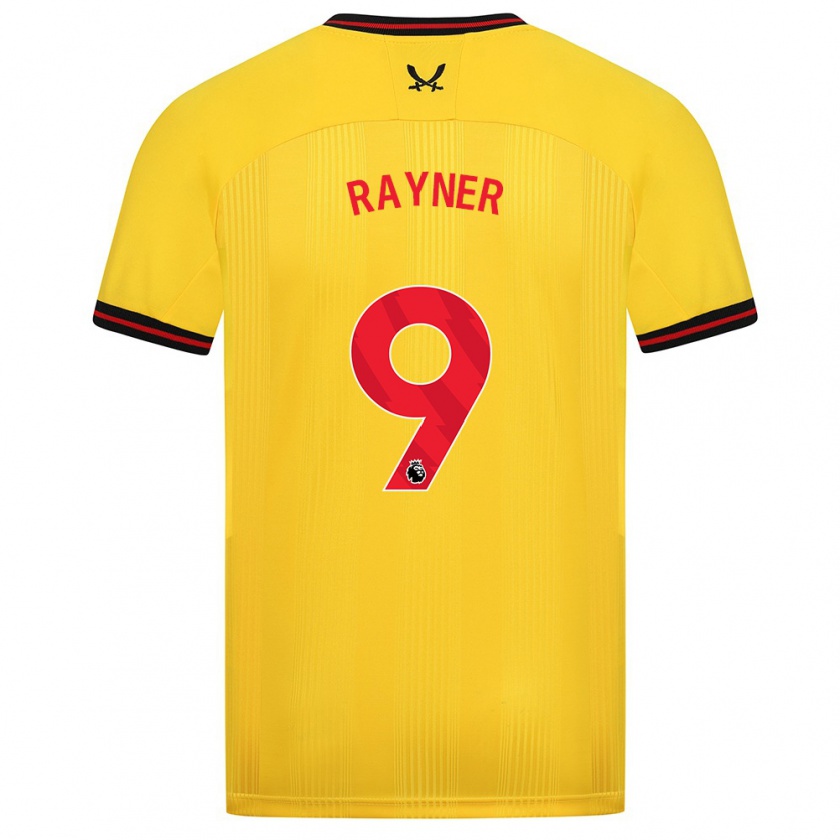 Kandiny Niño Camiseta Rebecca Rayner #9 Amarillo 2ª Equipación 2023/24 La Camisa Chile