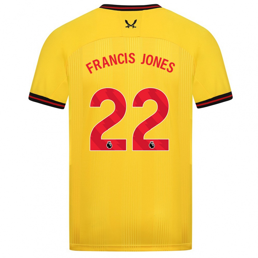 Kandiny Niño Camiseta Maria Francis-Jones #22 Amarillo 2ª Equipación 2023/24 La Camisa Chile