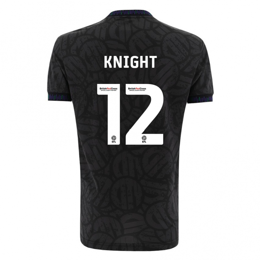 Kandiny Niño Camiseta Jason Knight #12 Negro 2ª Equipación 2023/24 La Camisa Chile