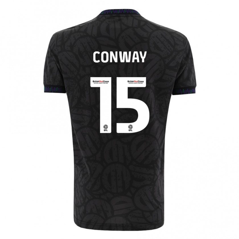 Kandiny Niño Camiseta Tommy Conway #15 Negro 2ª Equipación 2023/24 La Camisa Chile