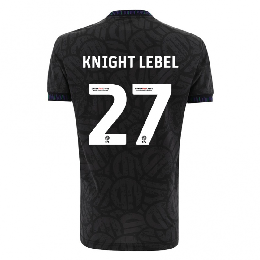 Kandiny Niño Camiseta Jamie Knight-Lebel #27 Negro 2ª Equipación 2023/24 La Camisa Chile