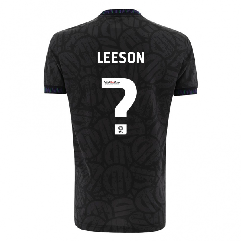 Kandiny Niño Camiseta Harry Leeson #0 Negro 2ª Equipación 2023/24 La Camisa Chile